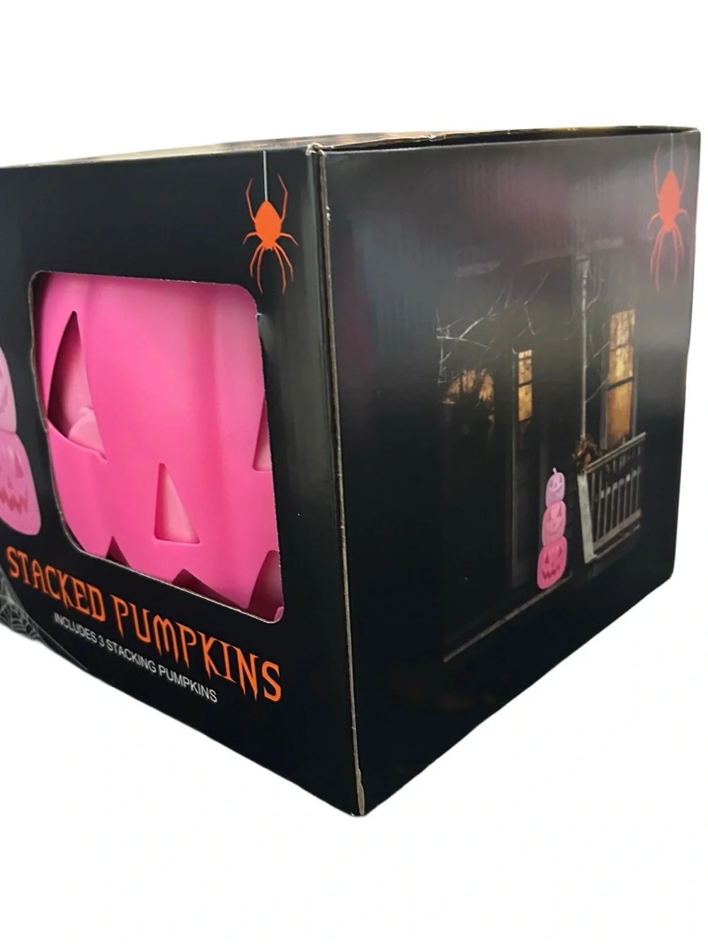Summerween Pumpkin Stacking Set Of 3 Pink Pumpkins Halloween Plastic Stackable