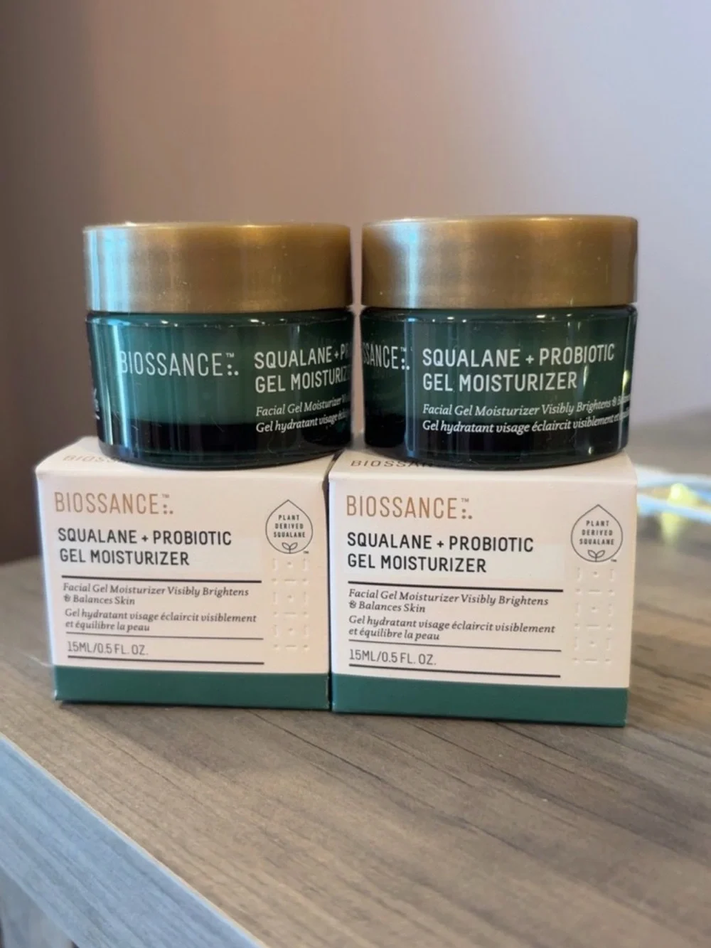 Biossance Squalane + Probiotic Gel Moisturizer bundle of 2
