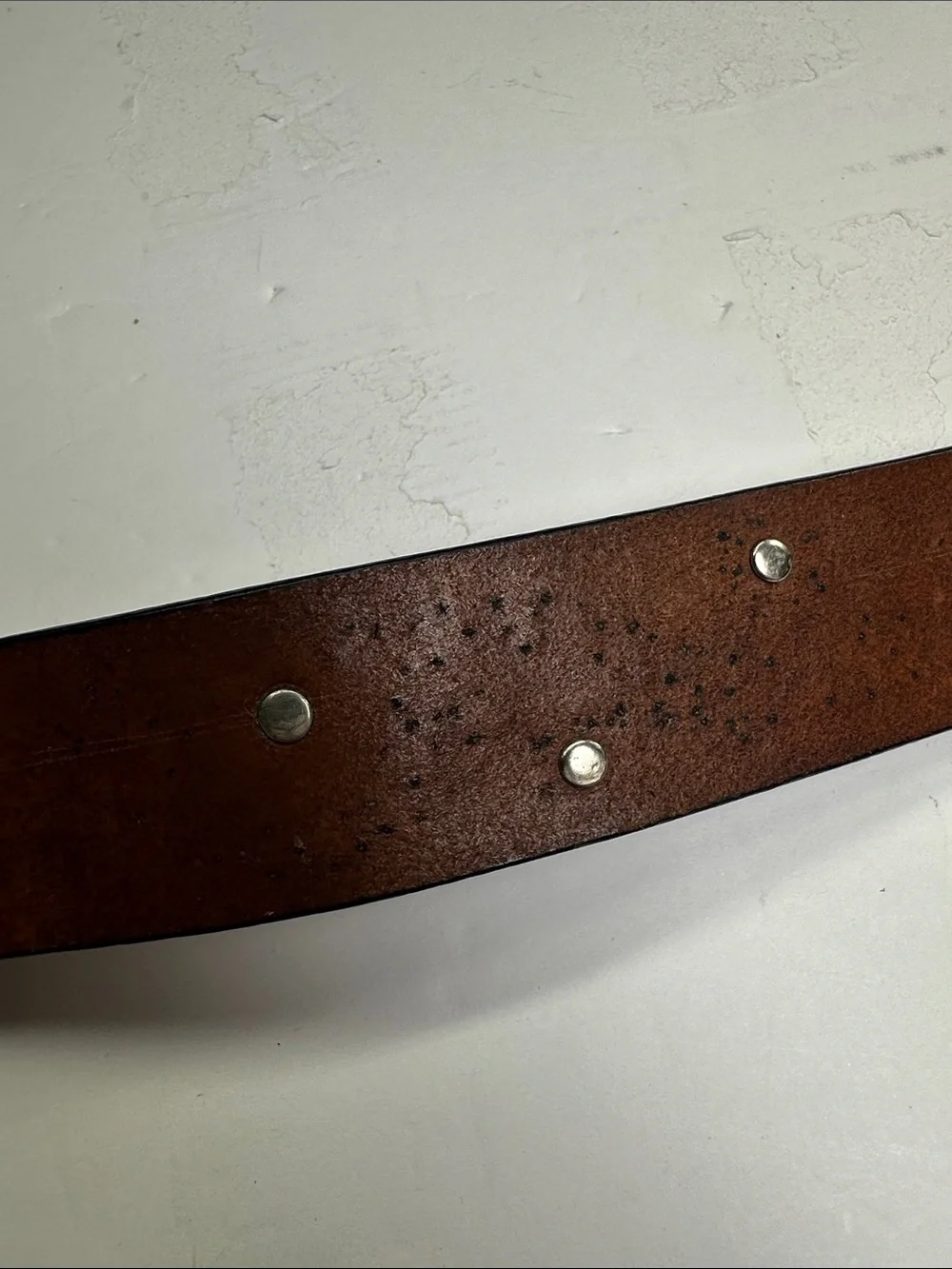 Vintage Nocona Leather Floral Belt With Studs & Rhinestones, Multicolor Flowers
