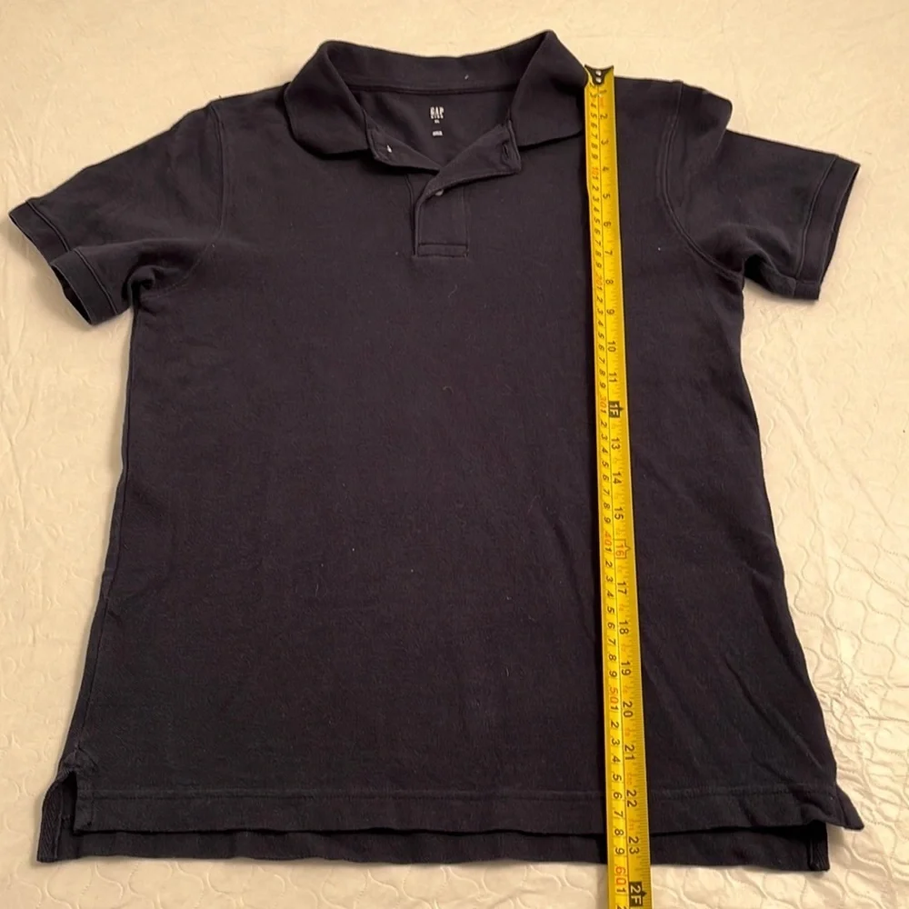 Gap navy blue pique short sleeve polo shirt XL = 12