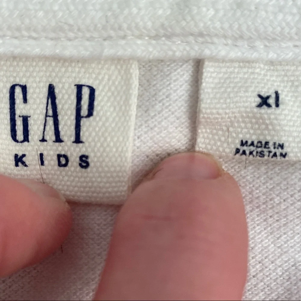 Gap white pique short sleeve polo shirt XL = 12
