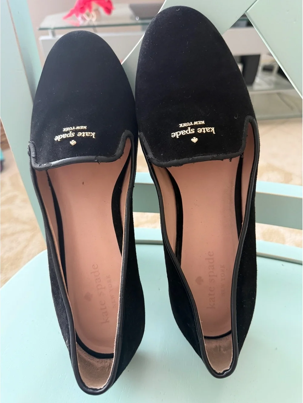 Kate Spade New York Claudia Black Leather Loafers Size 9.5B