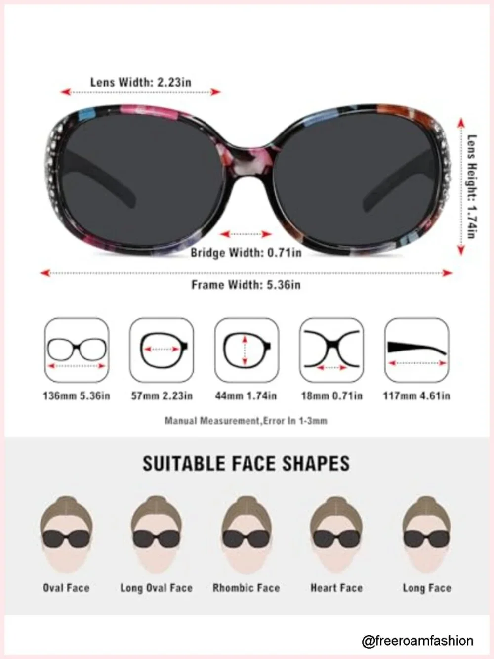 Retro Rhinestone Sunglasses with Polarized TAC Lens UV Protection for Driving
