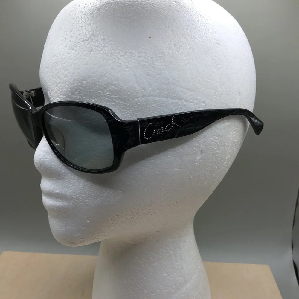 Coach 8028 Taryn sunglasses L903 Black 59-15-125 Butterfly Shape w Logo Marks