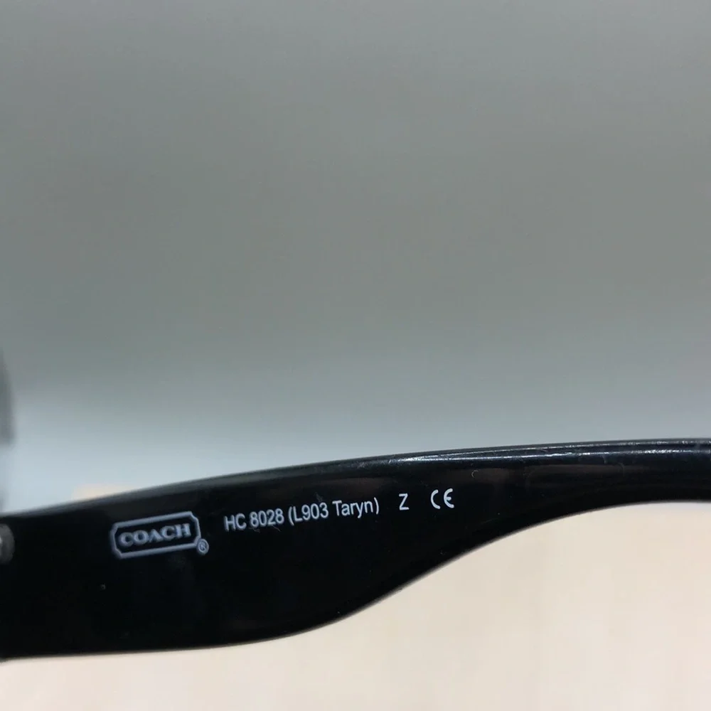 Coach 8028 Taryn sunglasses L903 Black 59-15-125 Butterfly Shape w Logo Marks