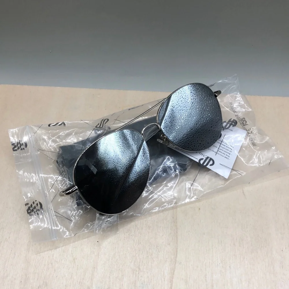 Sojos Empire Sunglasses Aviator  SJ1030C1 Silver Black - Unisex  Double Bridge