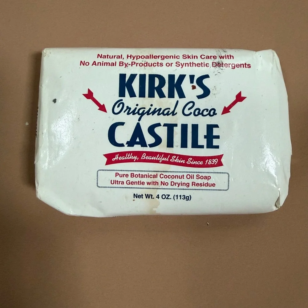 Kirk's Original Coco Castile Natural Coconut Oil Bar Soap 4 oz Hypoallergenic