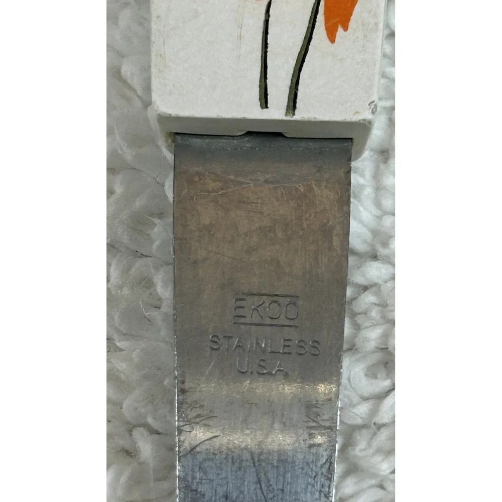 Vtg EKCO Country Garden Daisy Flowers Small Stainless Slotted Spatula **EUC**