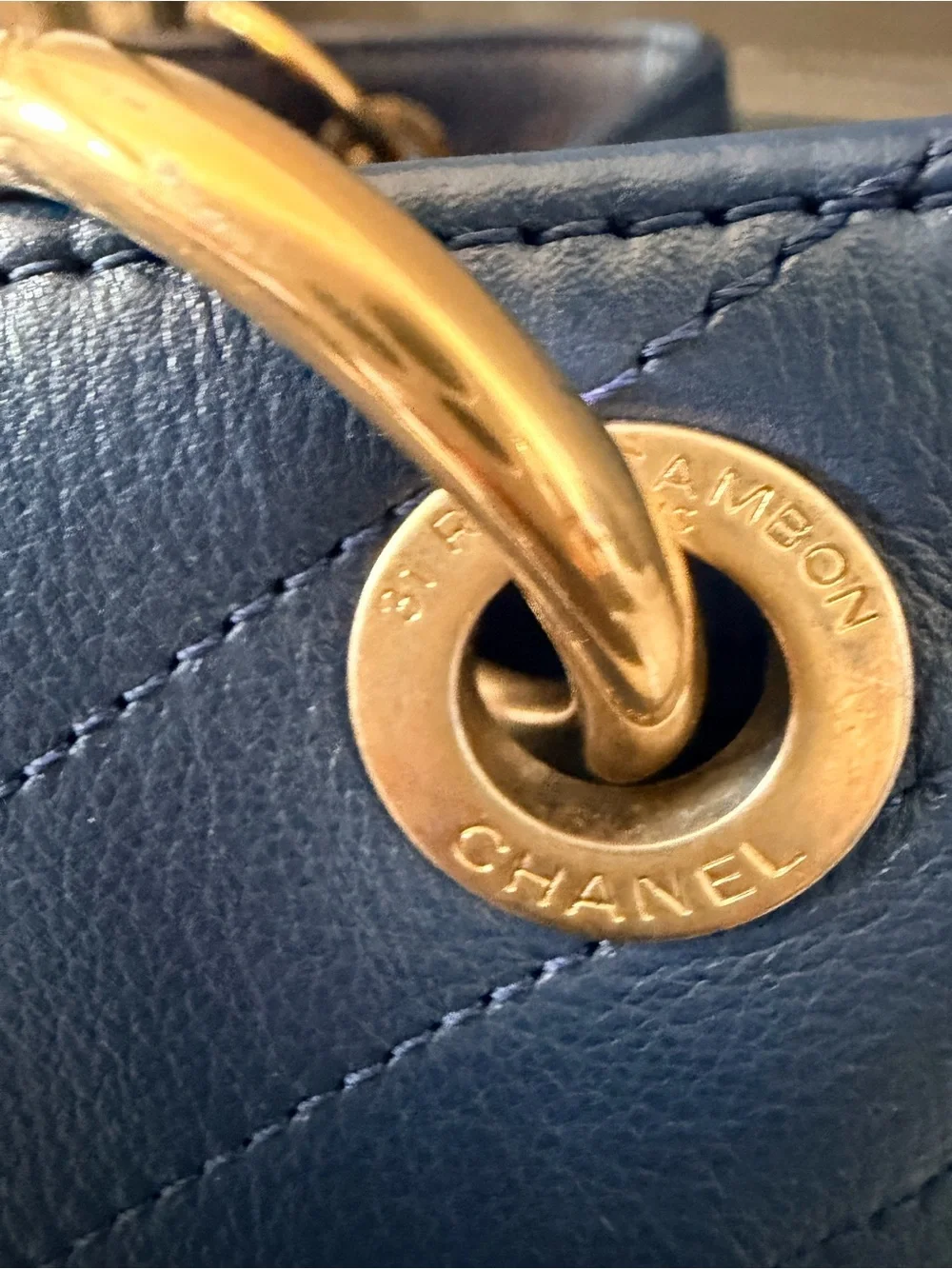 CHANEL chevron python
