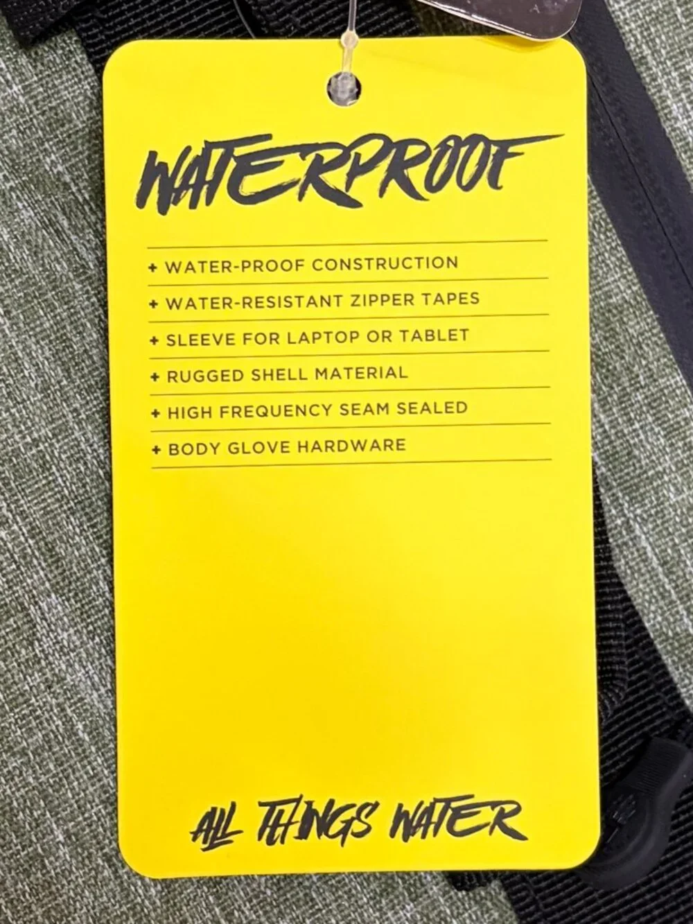 Body Glove compartment waterproof