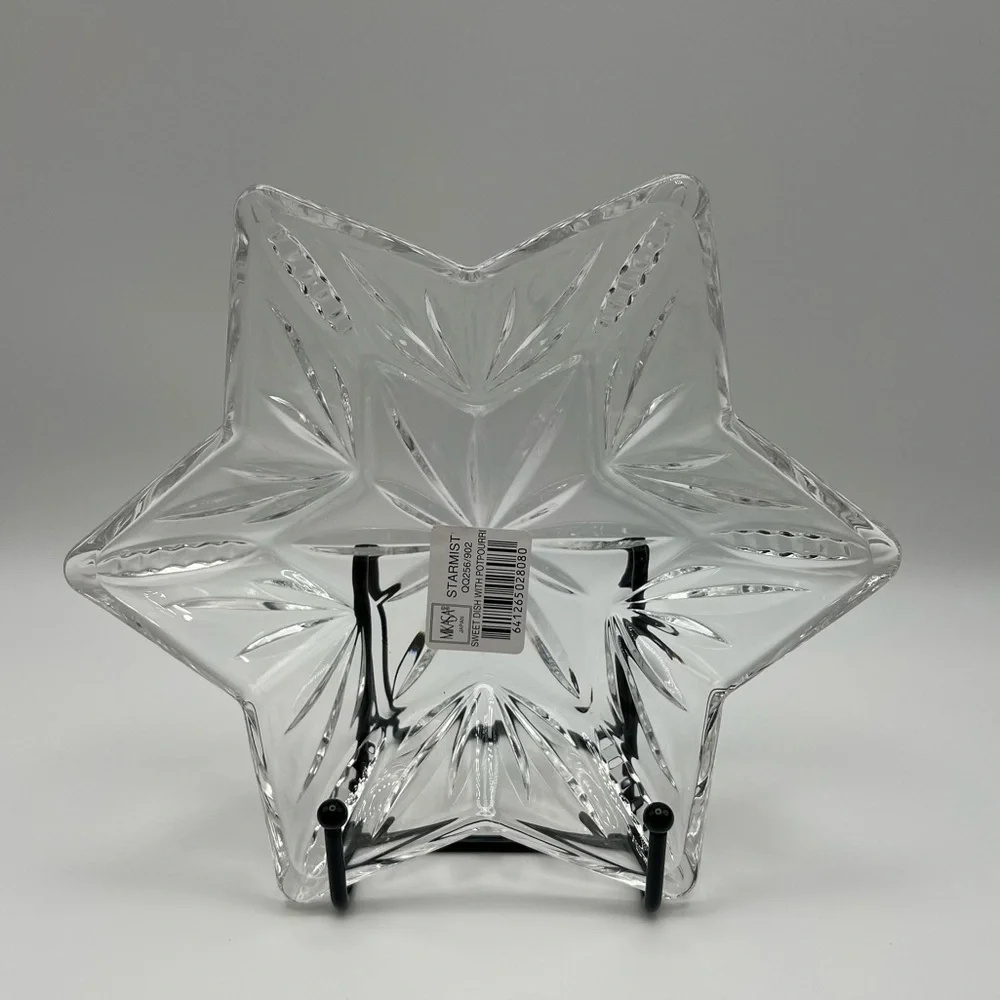 Vintage Mikasa Starmist Glass Dish Trinket Candy Catchall Dish 7.25
