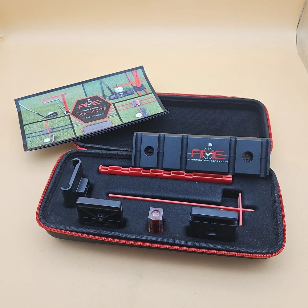 Alignment Made Easy AME Golf Club Face Alignment Training Aid Tool With Case
