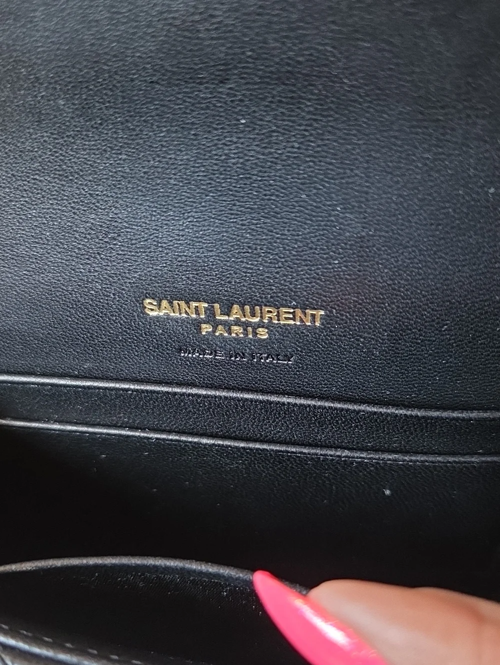 Saint Laurent Small Gaby Black Quilted Lambskin Leather Envelope Wallet