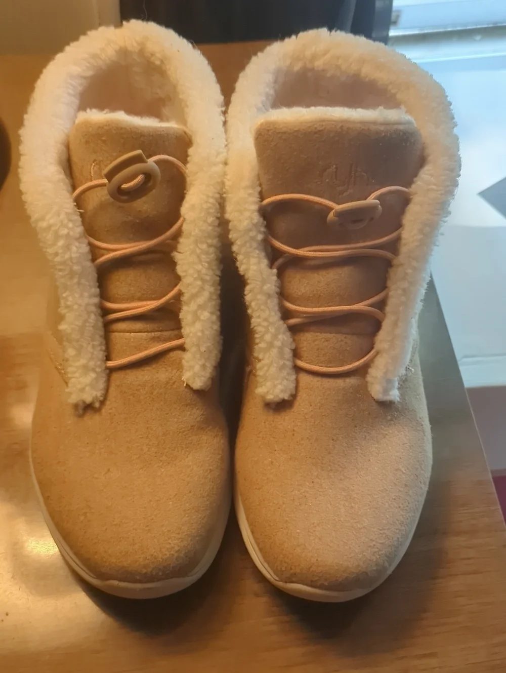 Ryka Women’s Cozy Faux-Shearling Ankle Boots in Tan