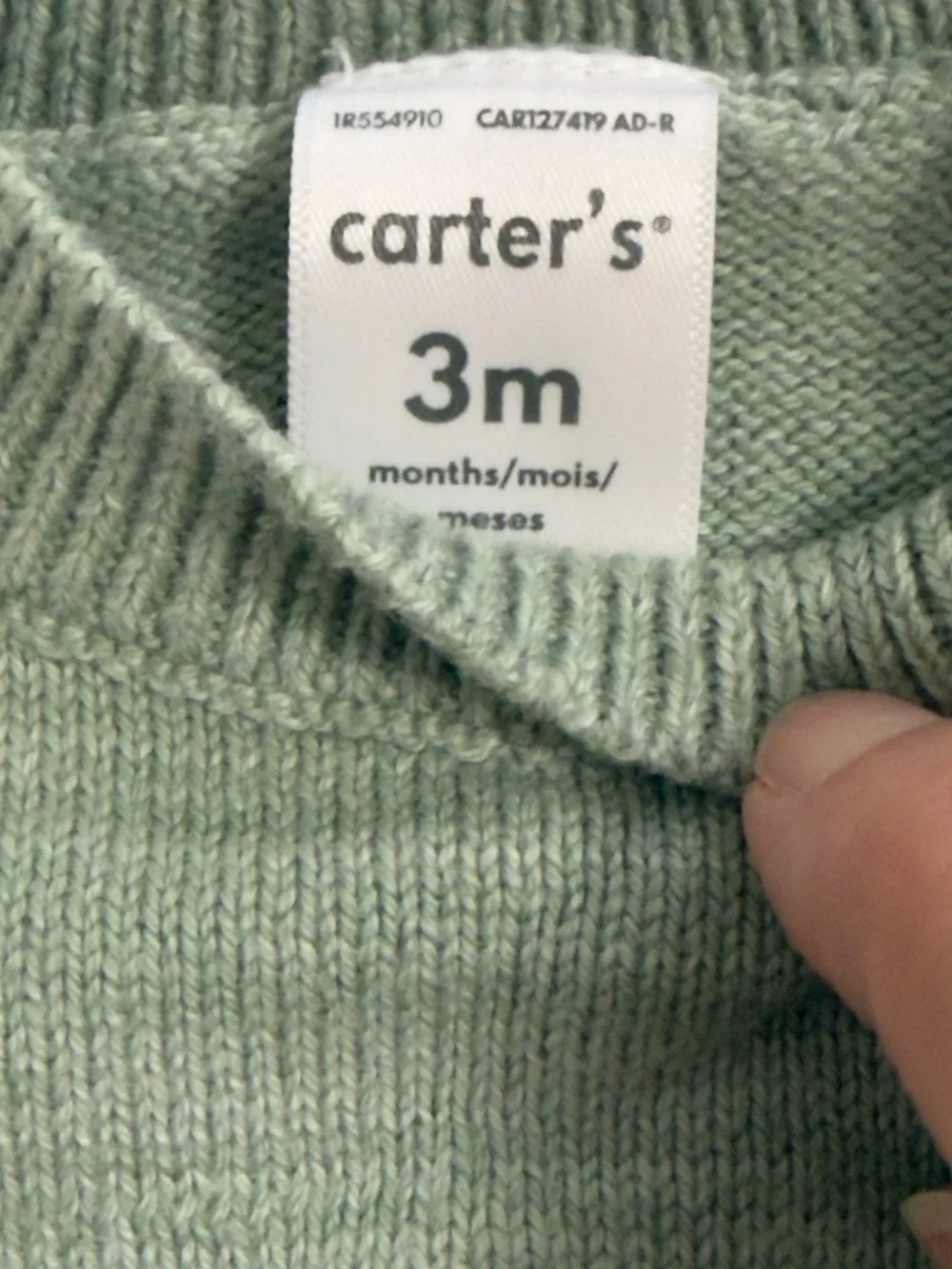 Carters matching knit