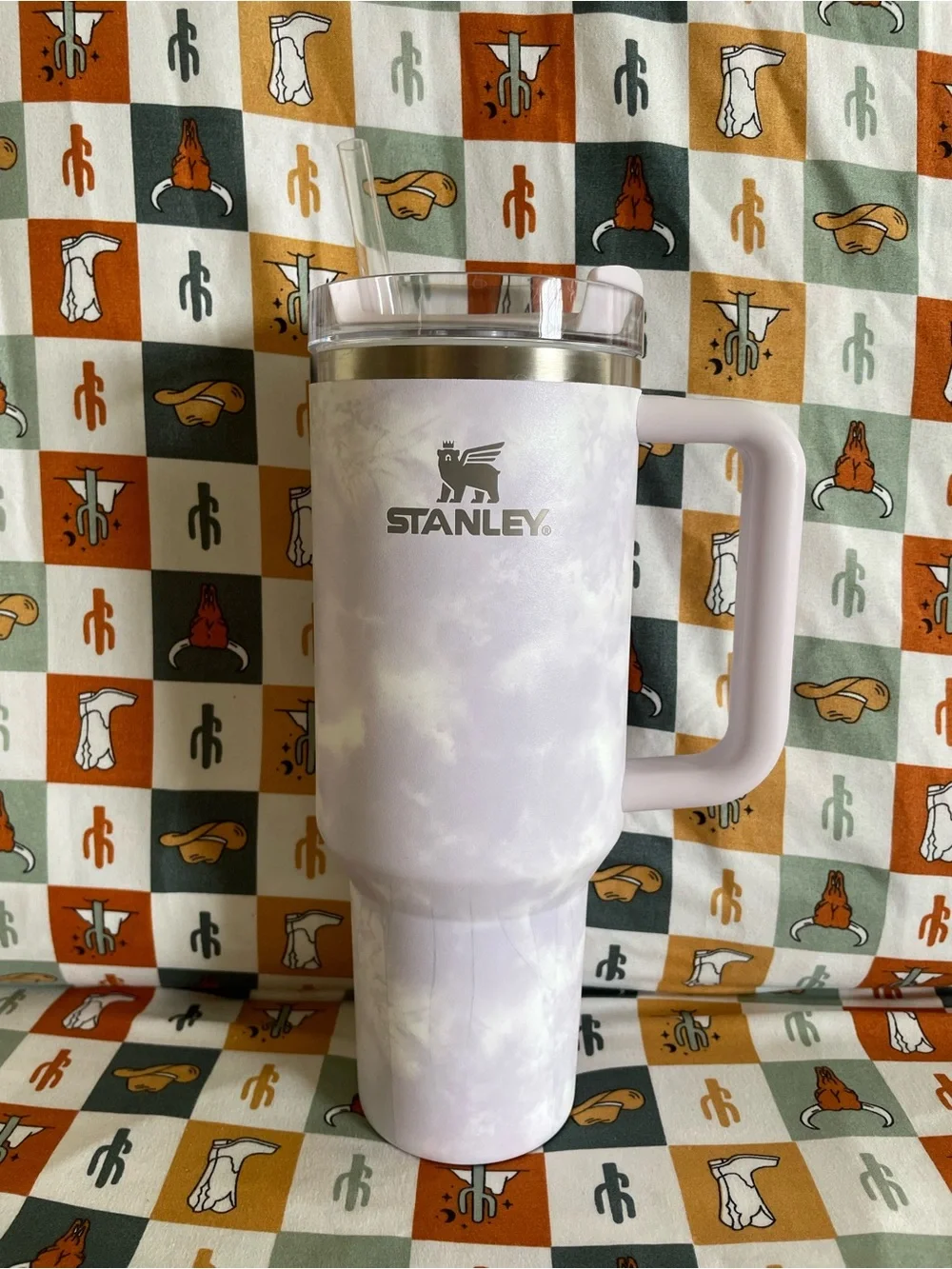 Stanley Lavender 40 oz Marble Cup with Handle