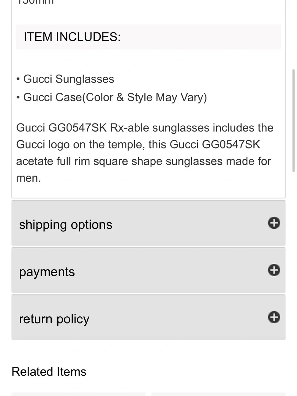 Gucci authentic sunglasses