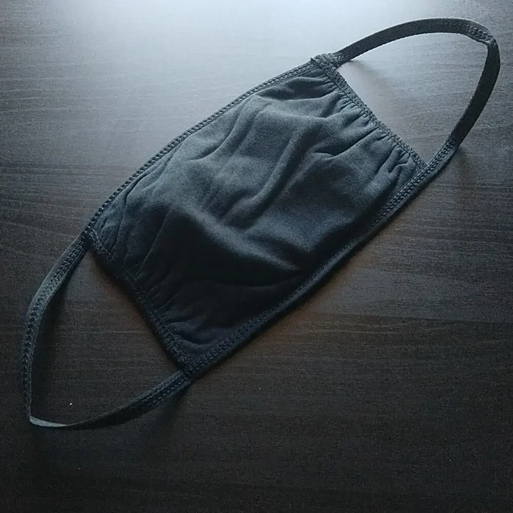 NWOT 10 Hanes Washable Face Masks black double layer cotton antimicrobial