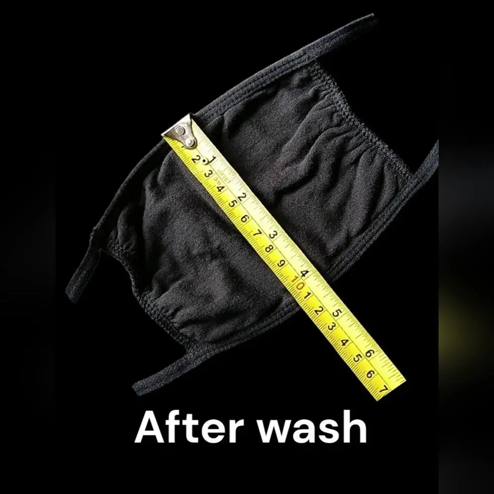 NWOT 10 Hanes Washable Face Masks black double layer cotton antimicrobial