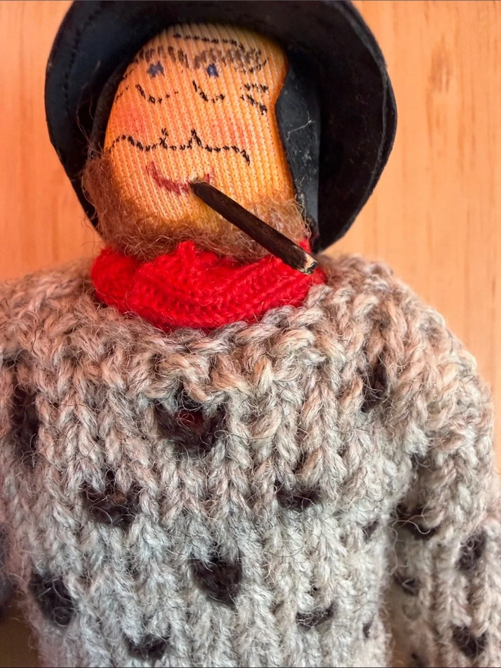 Vintage fishing dolls pair folk