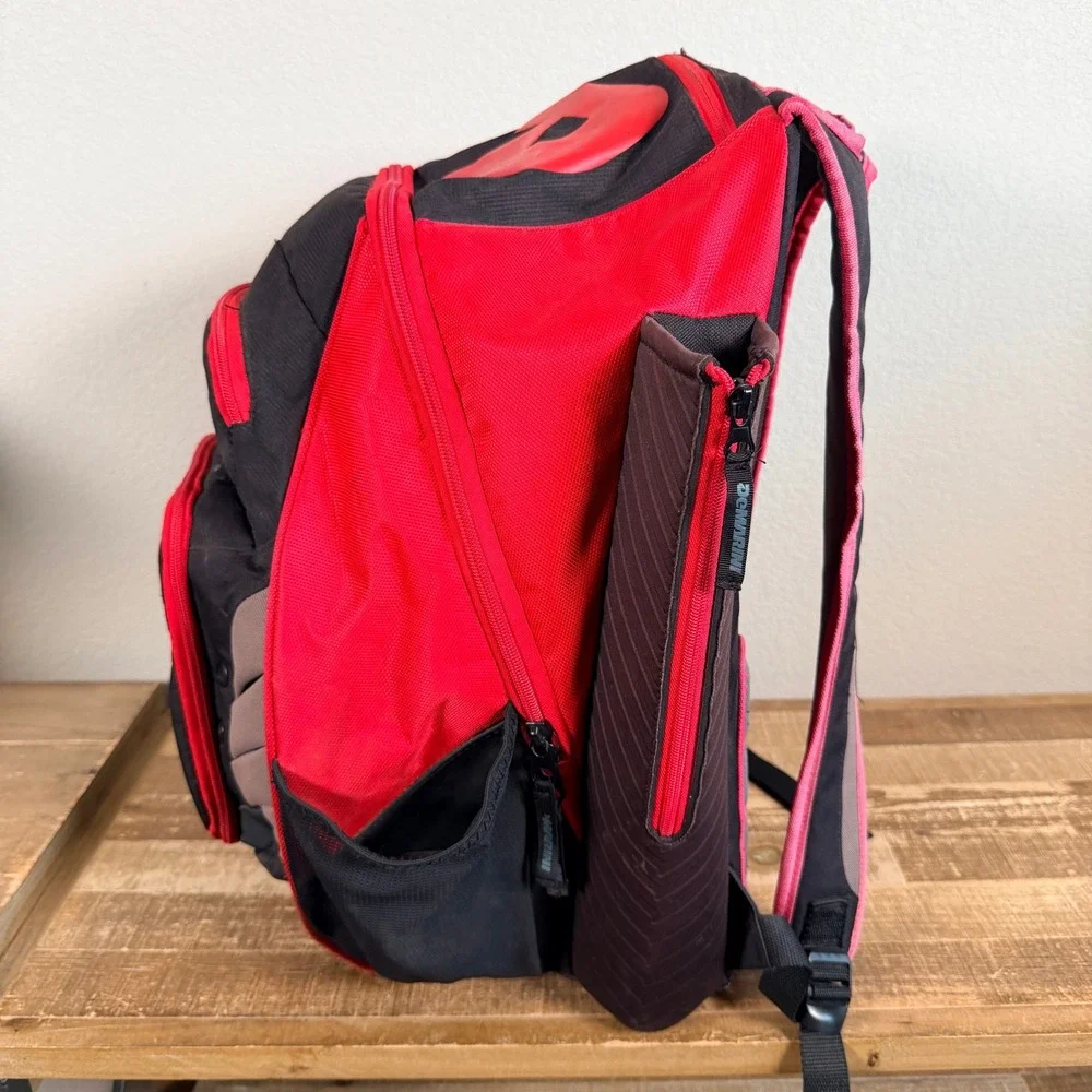 DeMarini Voodoo Paradox Backpack Red Scarlet Baseball Softball Bat Sleeves