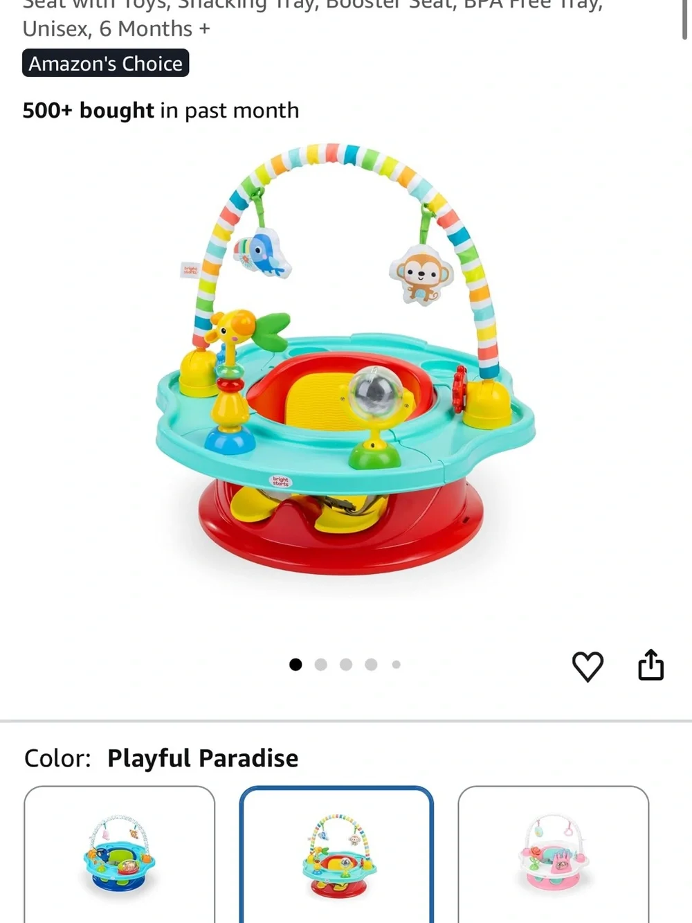 Playful Paradise Activity Seat for Kids - Bright Multicolor Learning Center