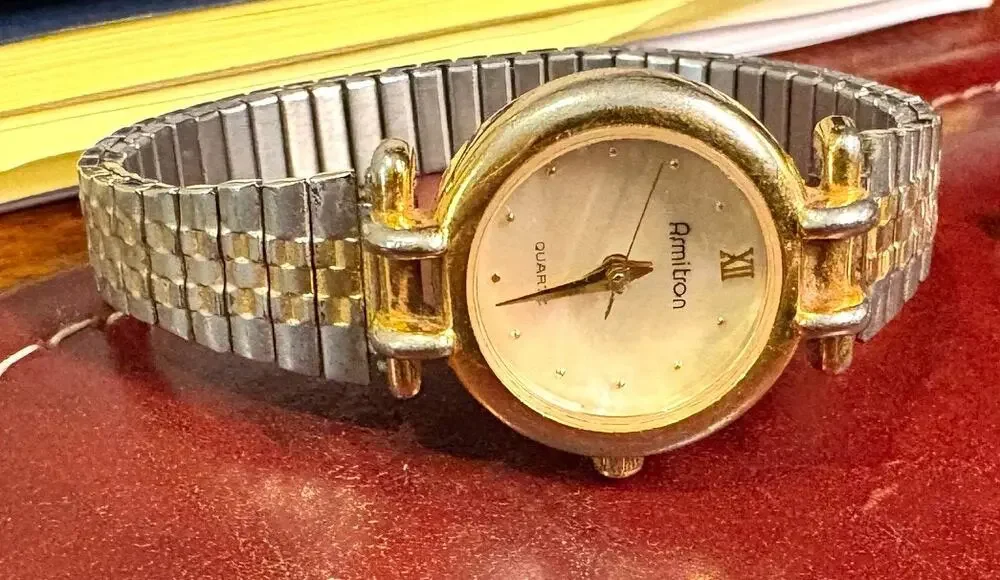 Women's 23mm Two Tone Armitron Watch, MOP Face