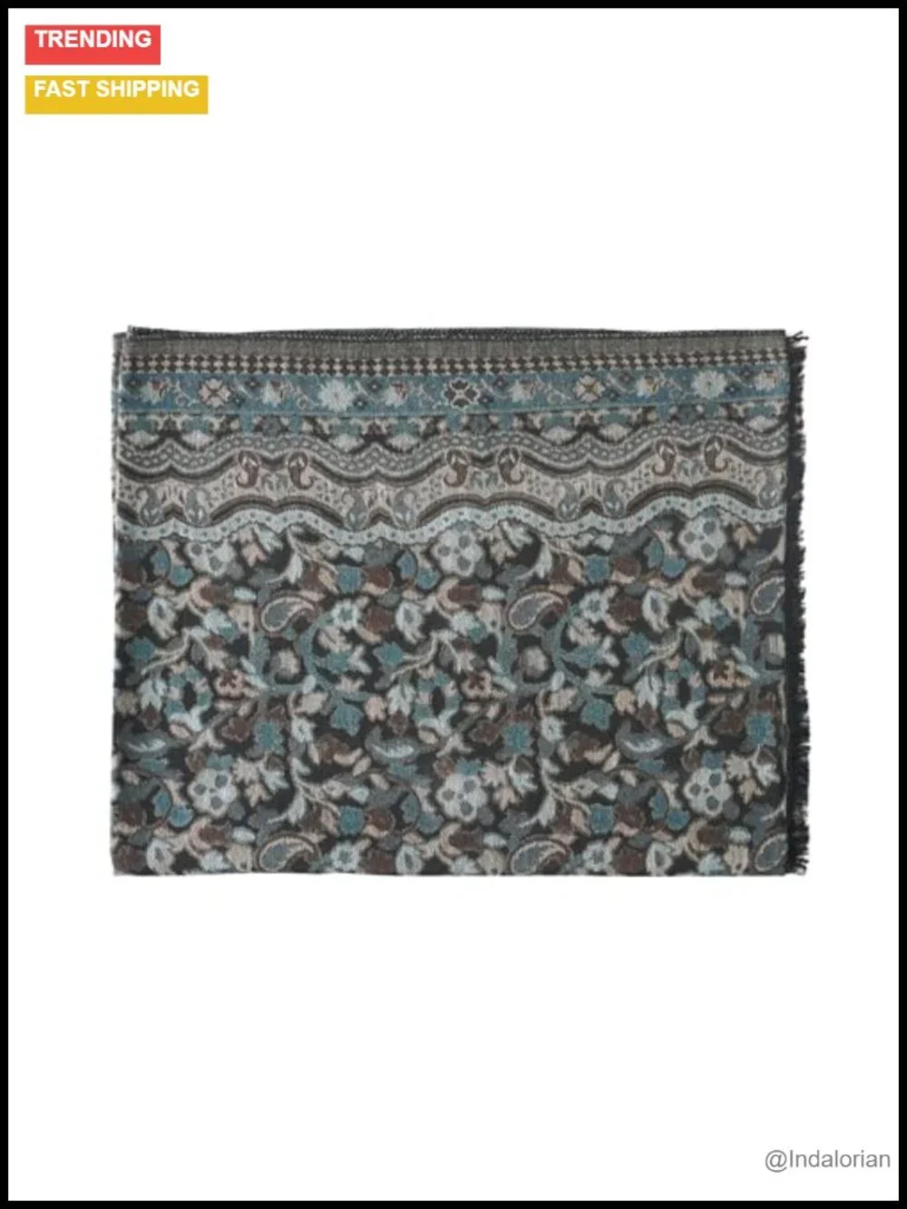 Spanish Design Elegant Long Shawl Scarf, Lightweight Viscose