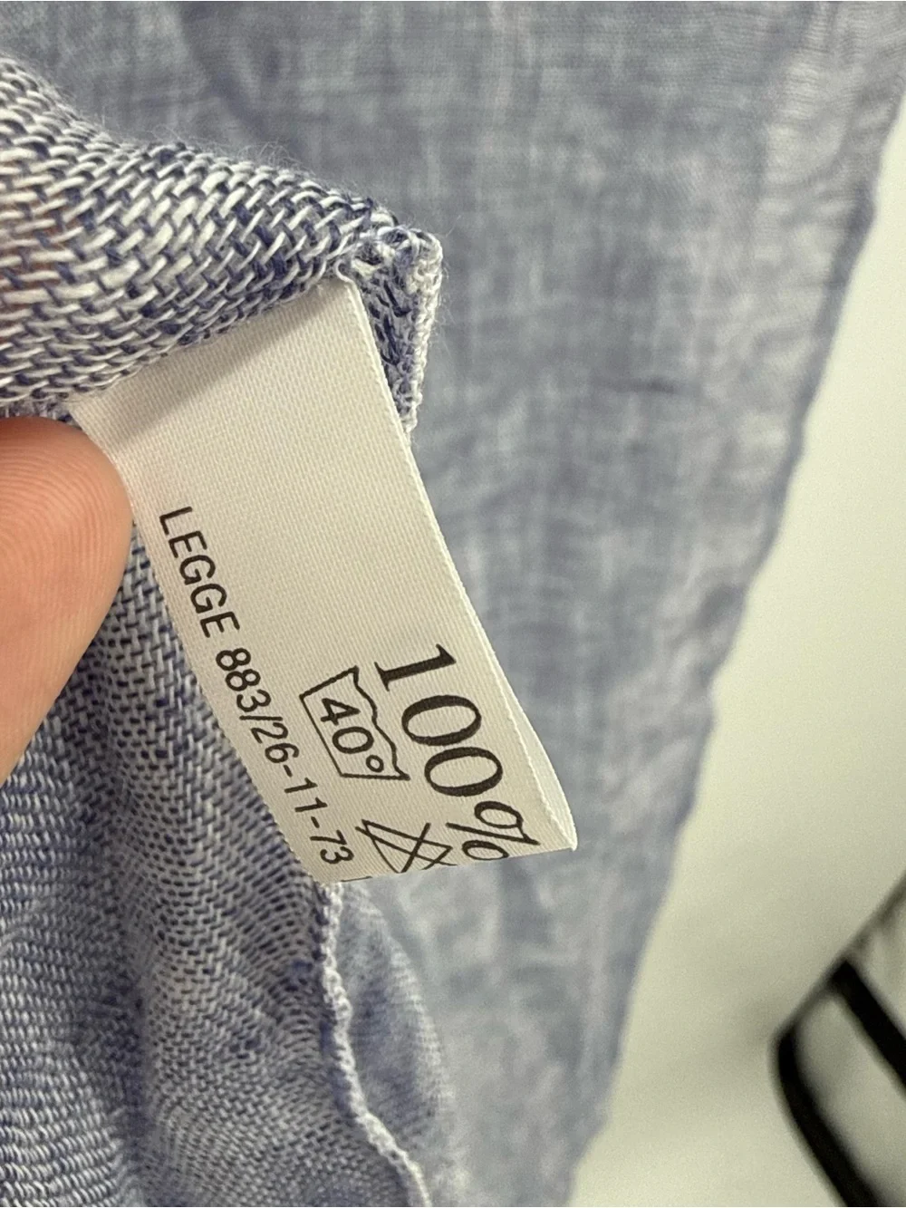 Unbranded Blue Linen Lightweight Frayed Scarf Wrap Accessory