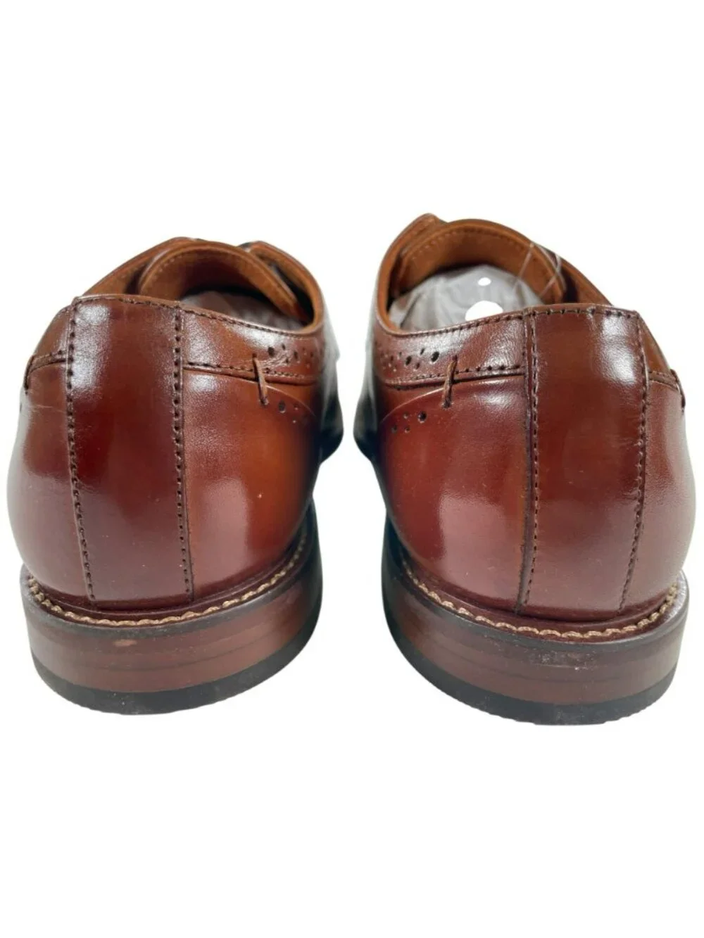 Stacy Adams Maddox Cognac Leather Cap Toe Oxford Dress Shoes Men's Size 10M NEW