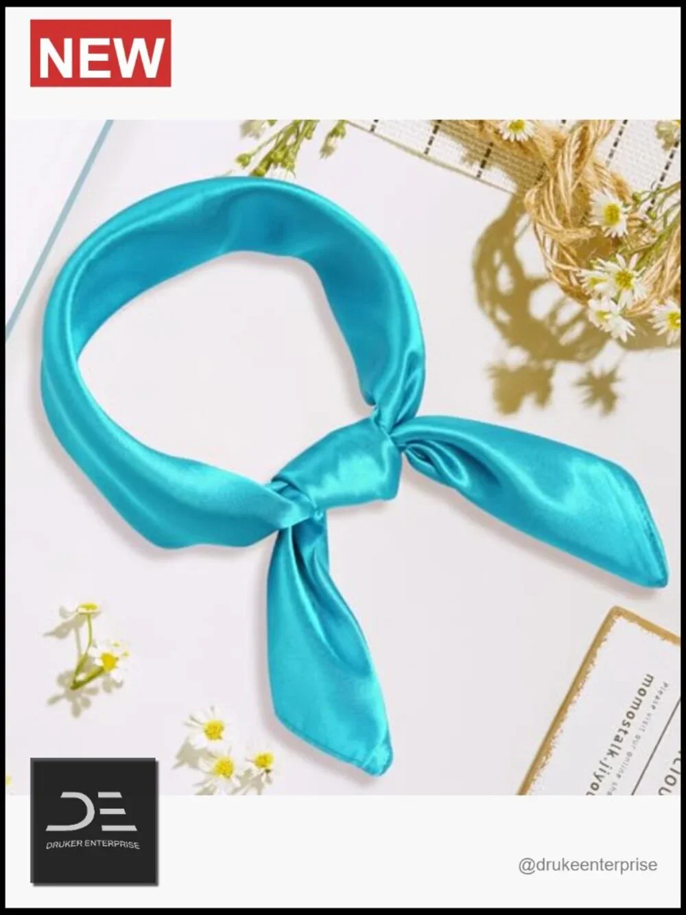 Satin Square Scarf Ribbon Neck Scarf Costume Accessory