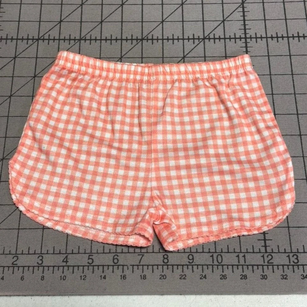 Carter's | Gingham Toddler Sleep Shorts | Peach & White