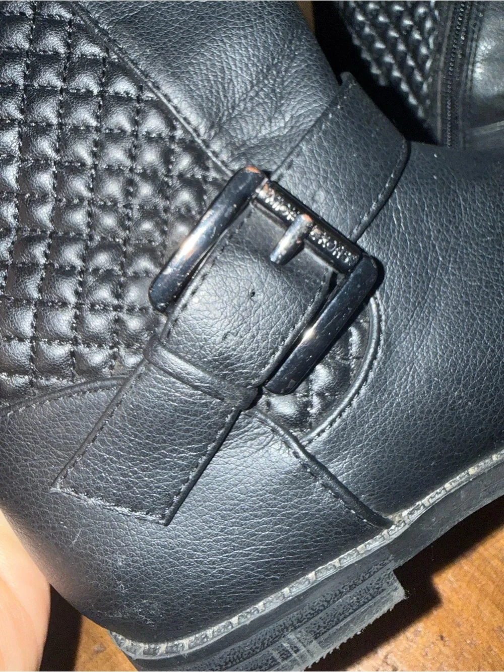 Michael Kors Black Quilted Over-the-Knee Riding Boots