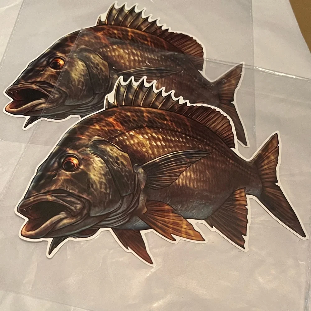 Large Mouth Fishing Fisherman Sport Big Catch Decal Sticker WaterProof PVC Decor