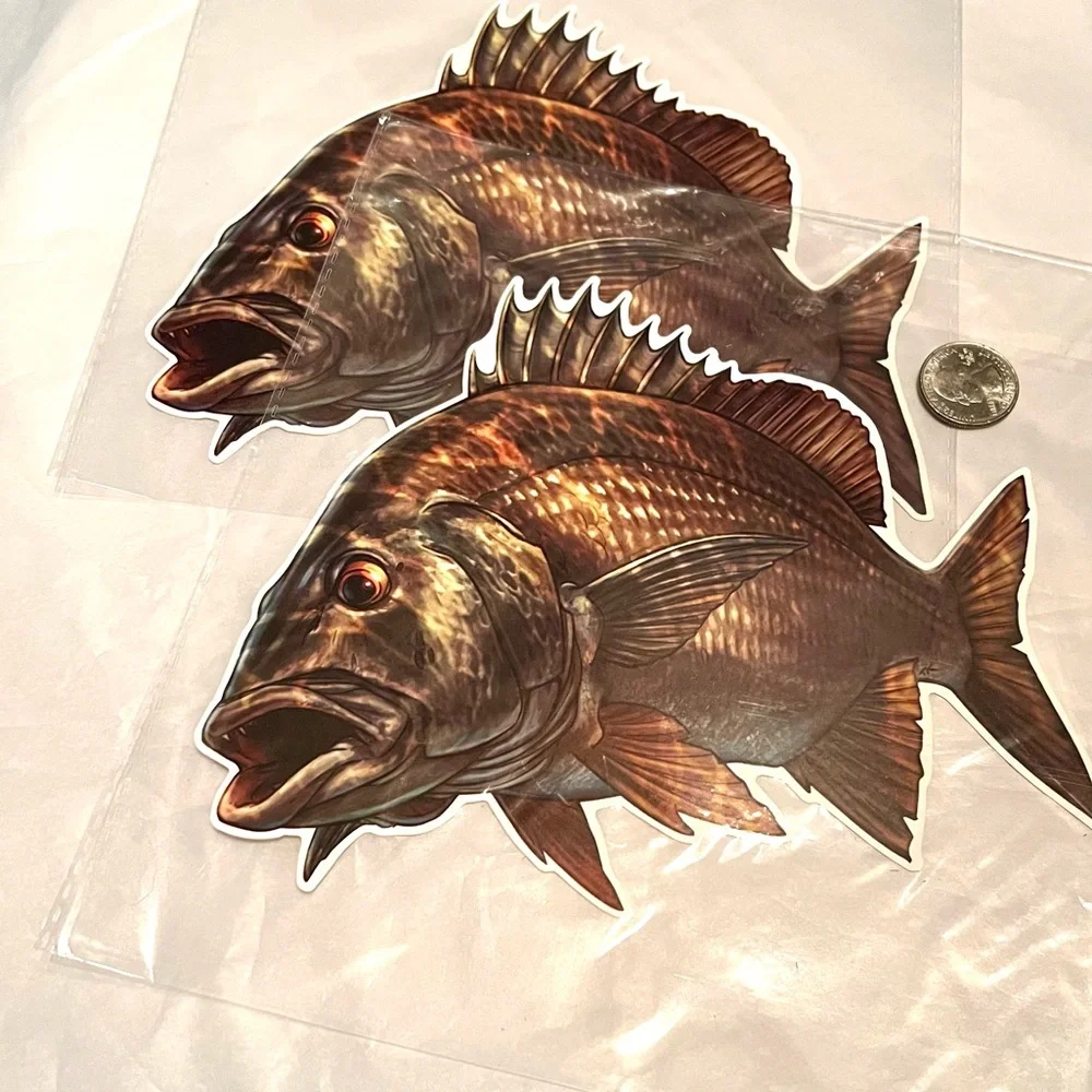 Large Mouth Fishing Fisherman Sport Big Catch Decal Sticker WaterProof PVC Decor