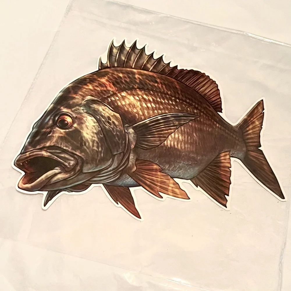 Large Mouth Fishing Fisherman Sport Big Catch Decal Sticker WaterProof PVC Decor