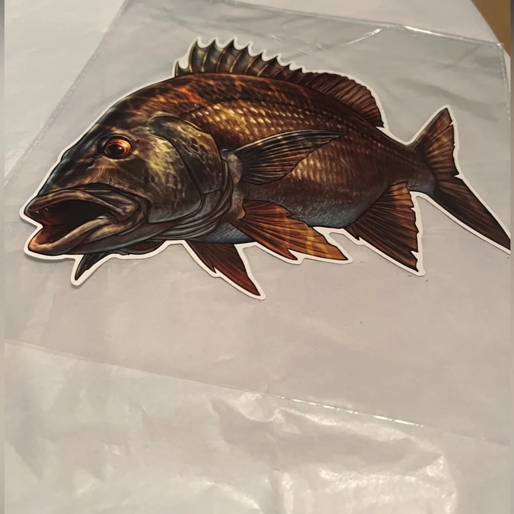 Large Mouth Fishing Fisherman Sport Big Catch Decal Sticker WaterProof PVC Decor