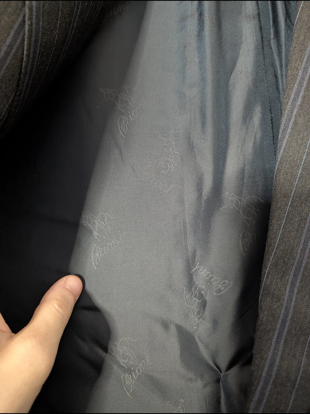 Brioni charcoal blue