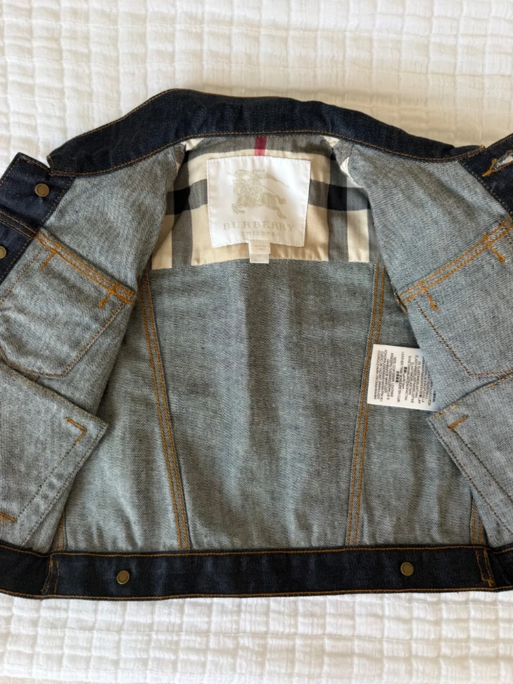 Denim burberry kids jacket