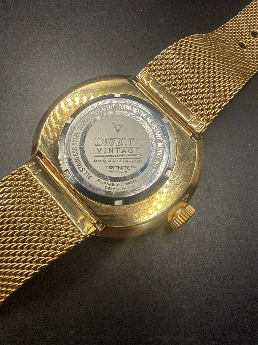 Invicta Vintage Men's Watch - 52mm, Gold (29153) New Battery!