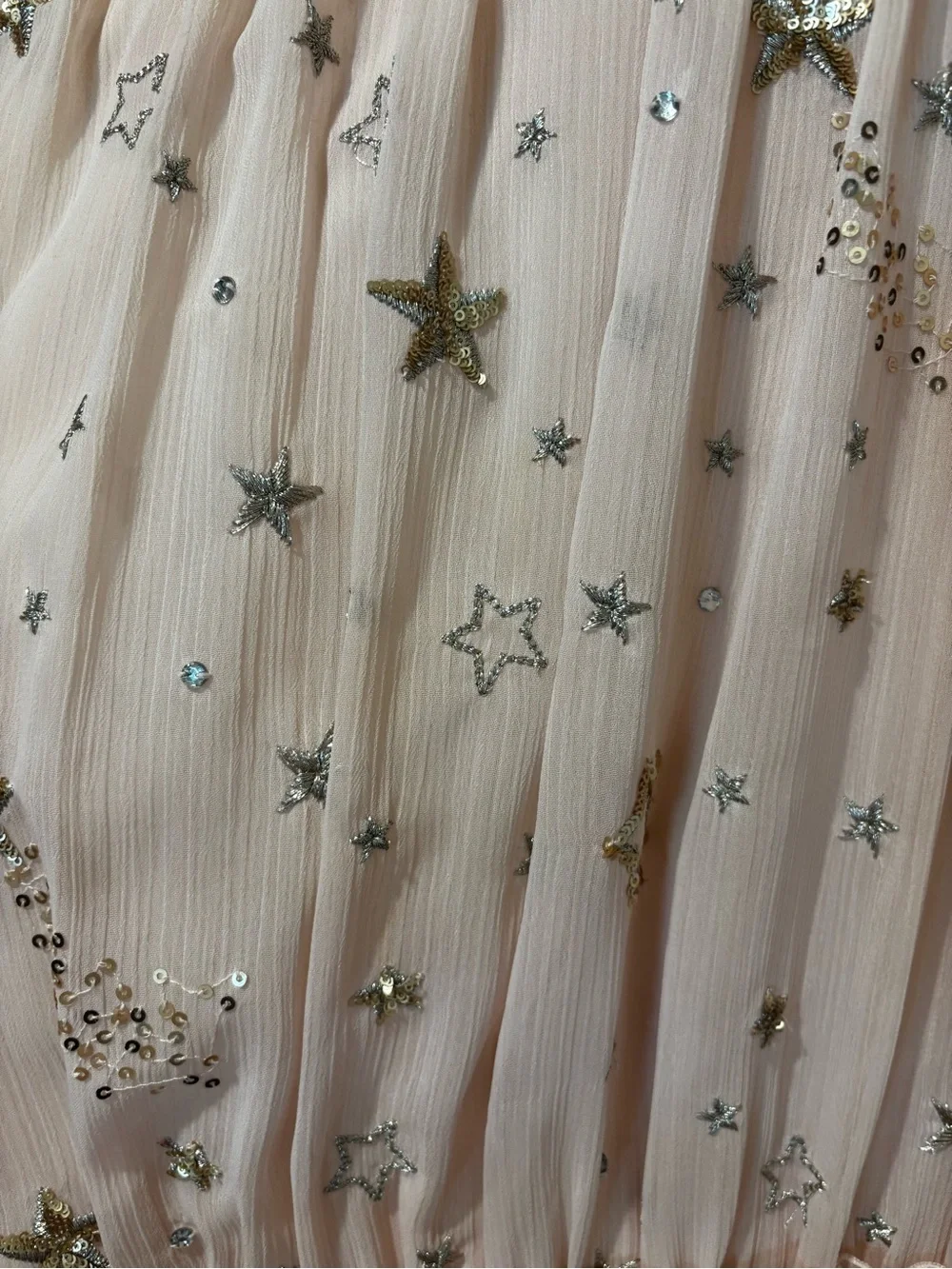 Kate Spade Blush Pink Star Embroidered Maxi Dress size 12