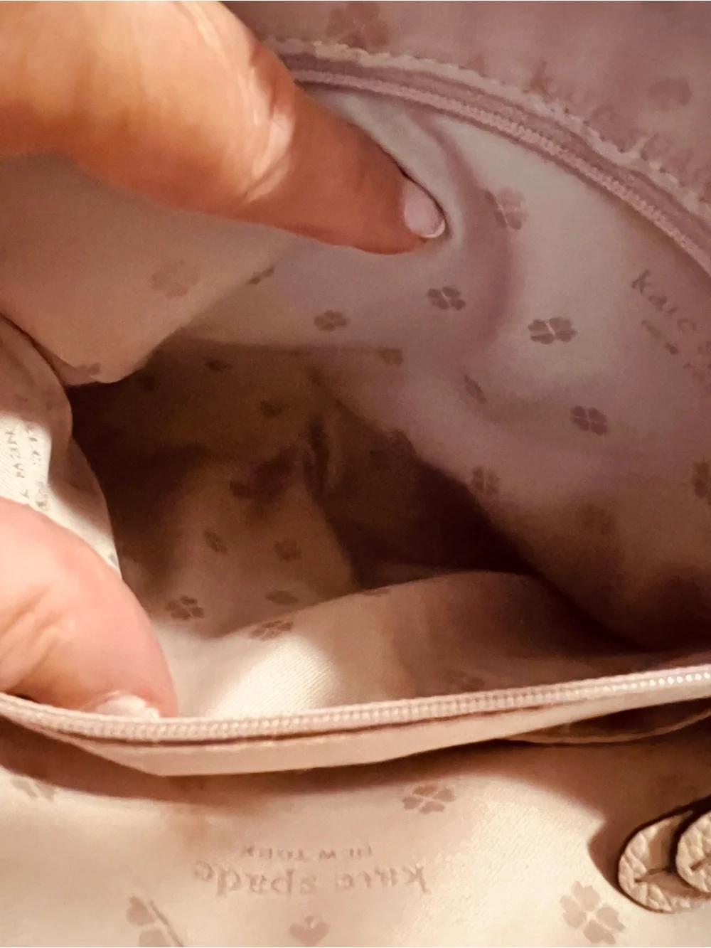 kate spade Blush Pink Margaux Leather Satchel with Gold Chain