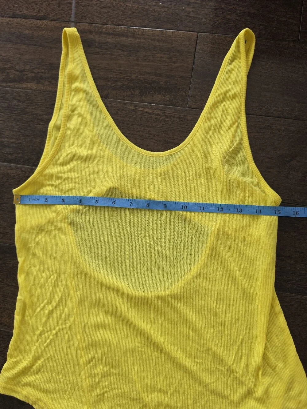 Alo Yoga Open Back Cut-Out Ribbed Activewear Tank Yellow