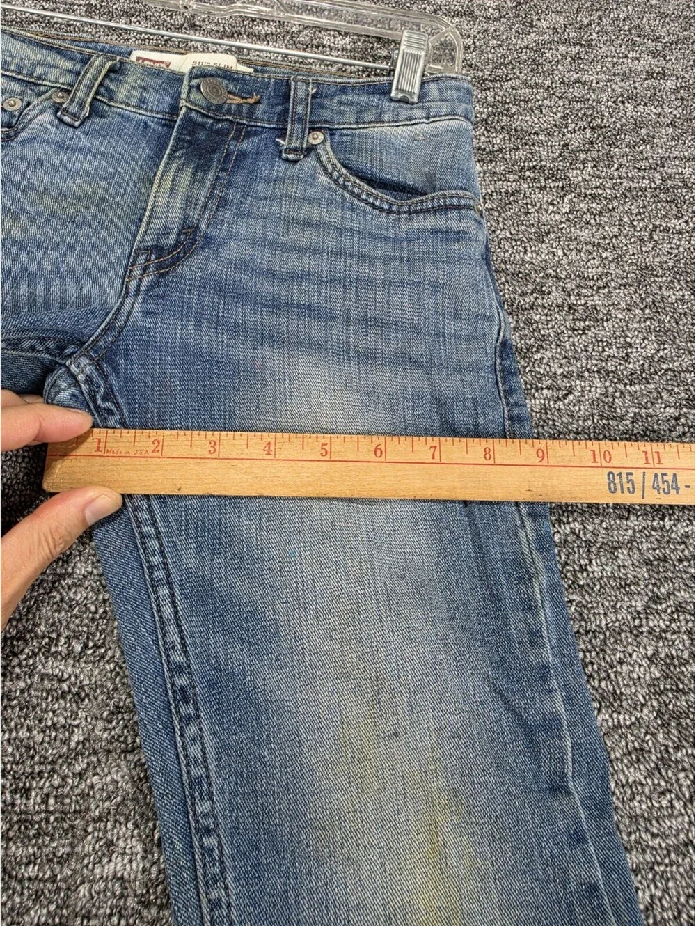 Levi's 511 Slim Fit Light Wash Blue Stretch Denim Jeans 5-Pocket Reg 10
