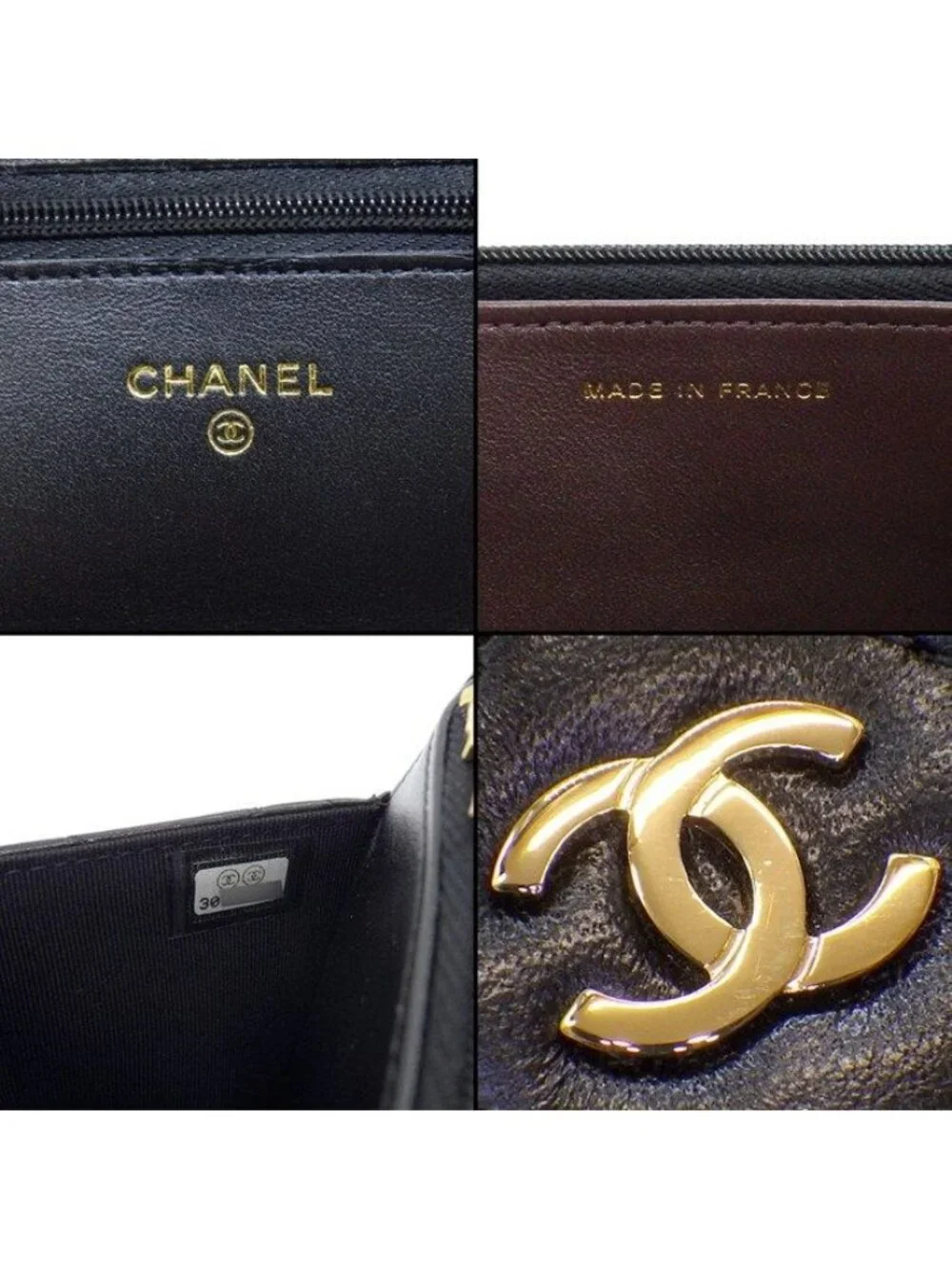 Chanel Shoulder Bag Quilted Classic Chain Wallet Onwards Black Lambskin