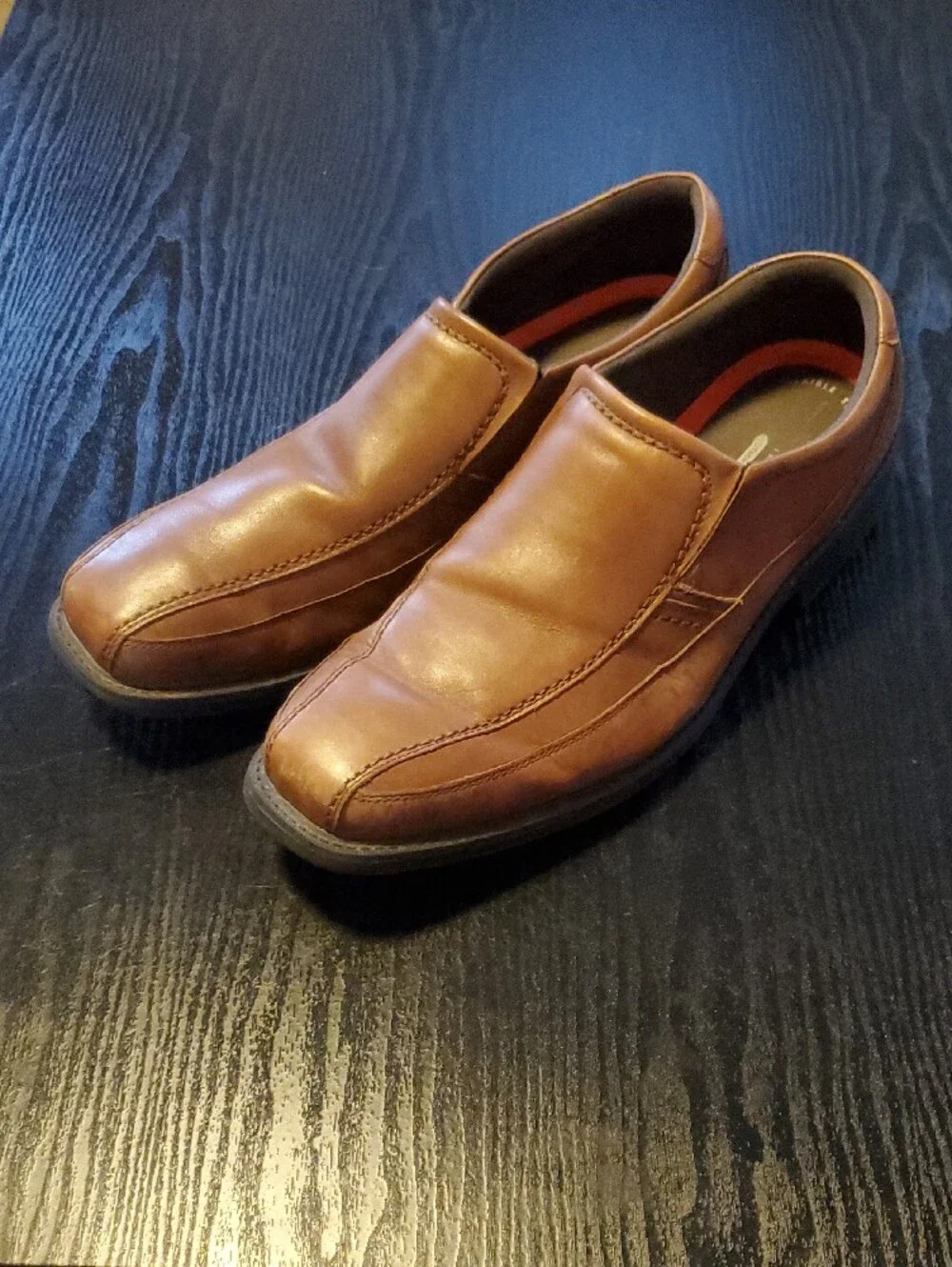 Rockport Men's Tan-Brown Leather Slip-On Loafer