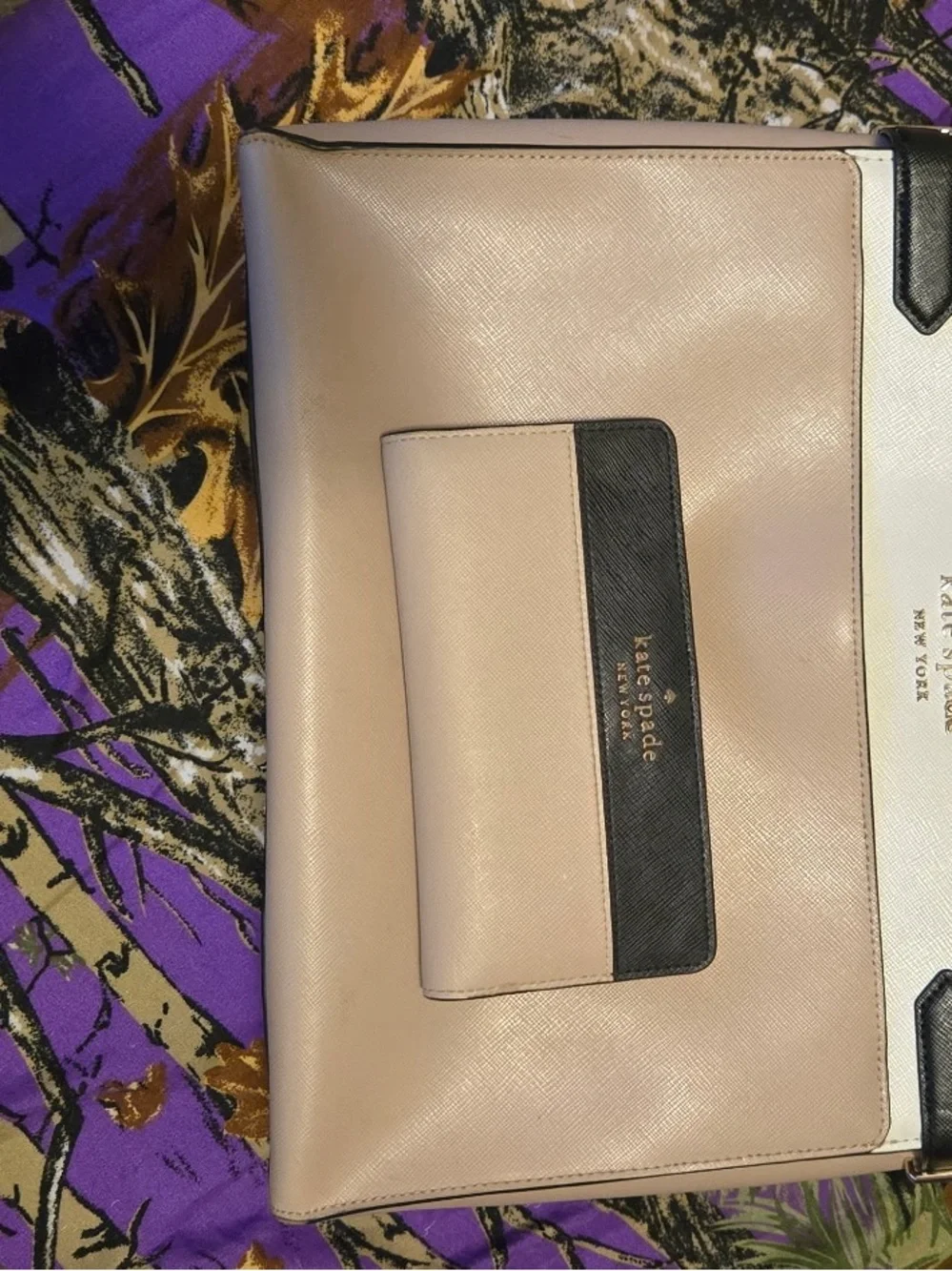 kate spade Blush, Black and Cream Panel Shoulder Bag