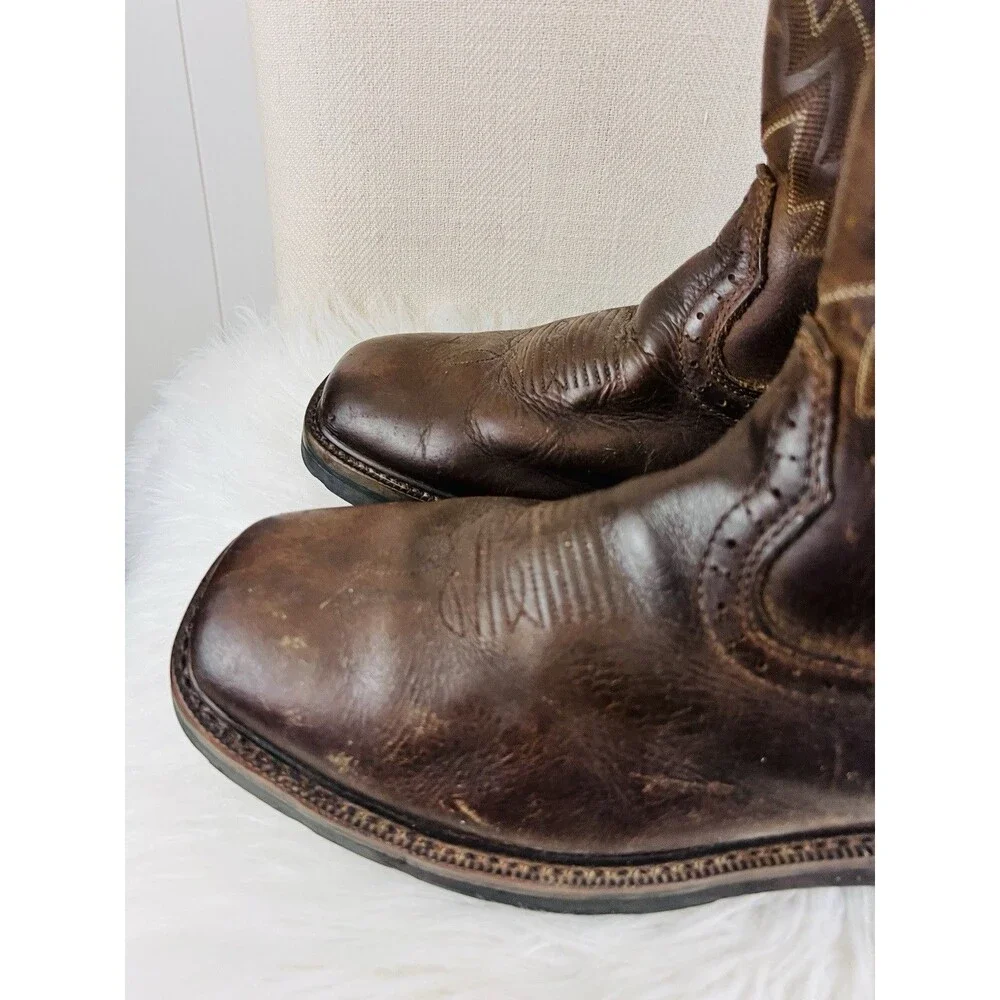 Wolverine Brown Leather Western Work Boots