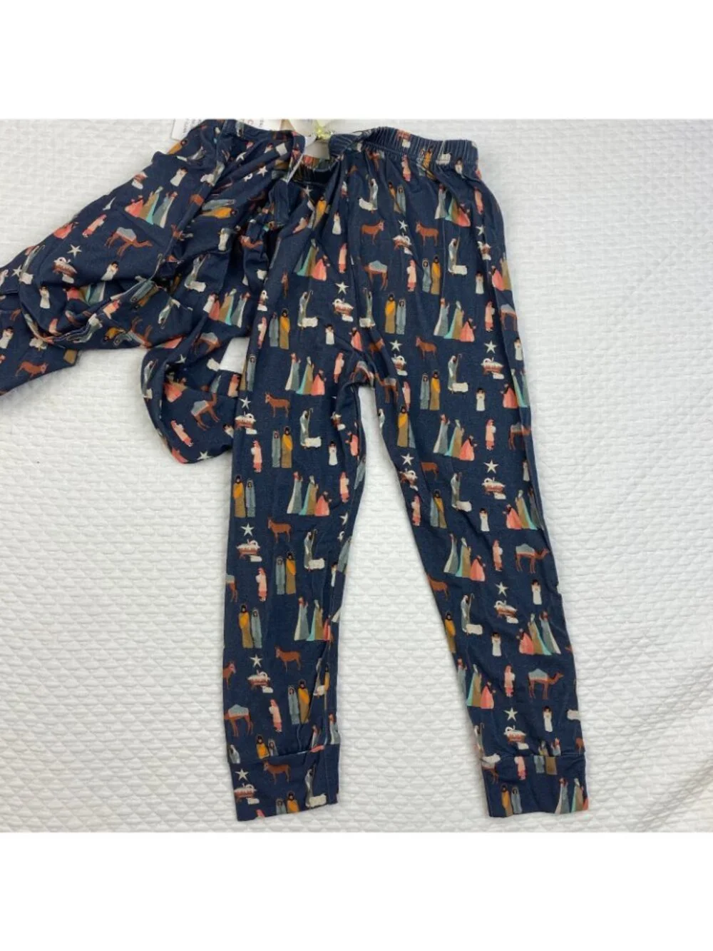 Velvet Fawn Size 4T Modal Long Sleeve Pajama Set Silent Night Nativity Christmas