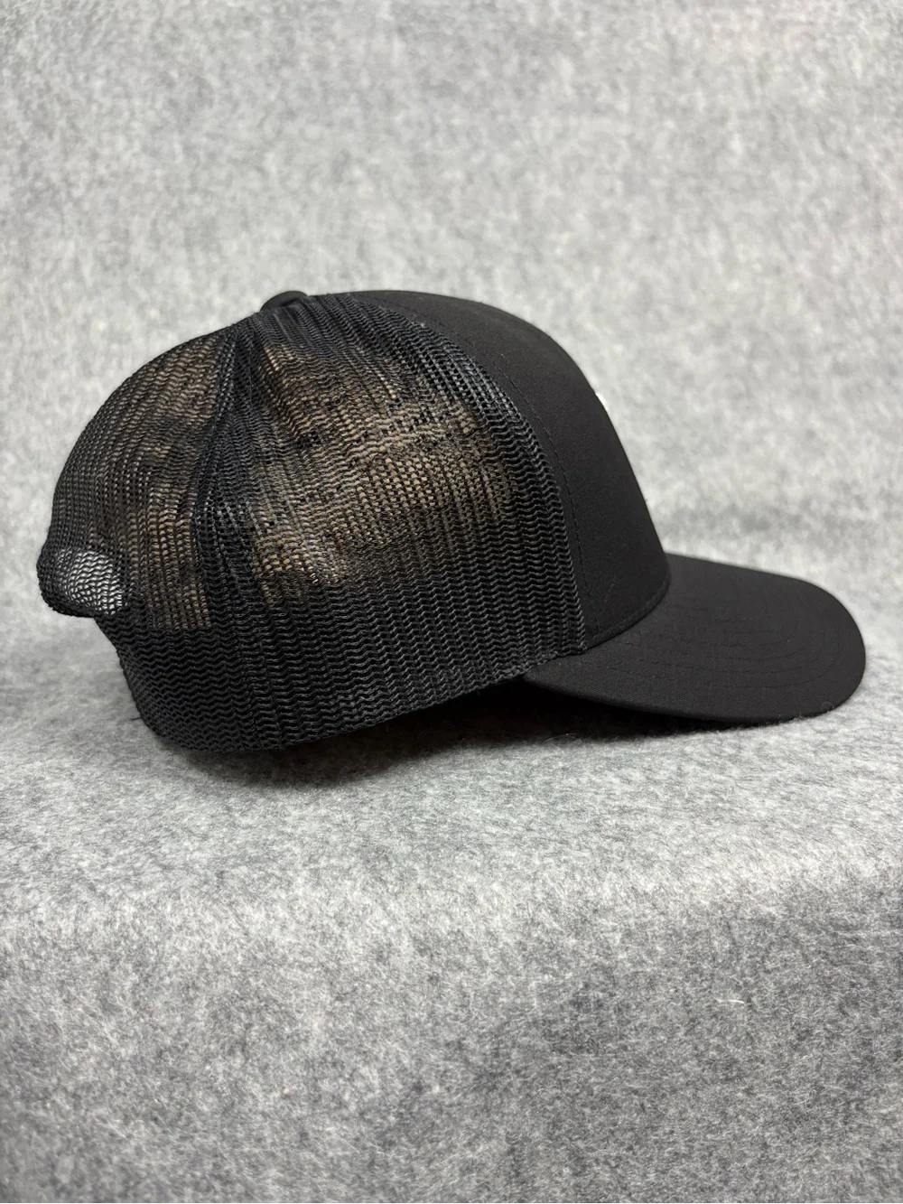 Hurley Black Mesh Trucker Snapback Hat White Logo